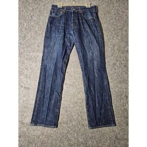 Levi's 501 Original Fit Jeans Men 33x32 Dark Wash Button Fly Straight Leg